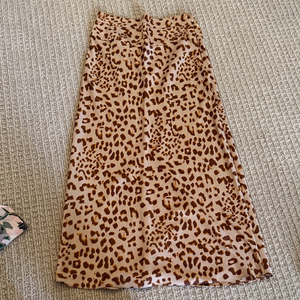 Free People Animal Print Maxi Skirt